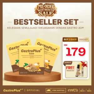 Bestseller Set - 3 Kotak Eaze + Gaztro Oil